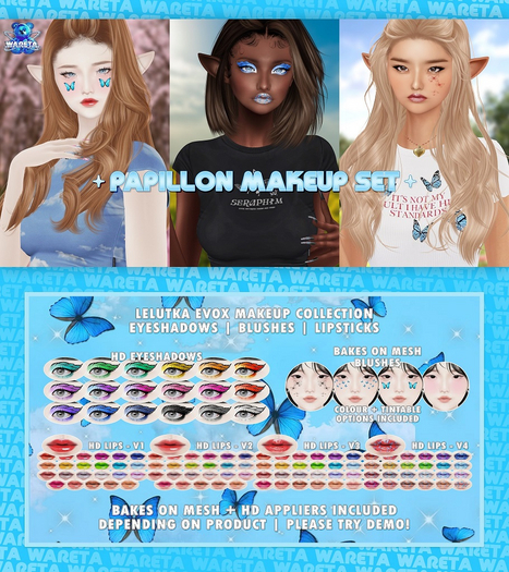 .WARETA. Papillon Makeup Set - Lips (V1)