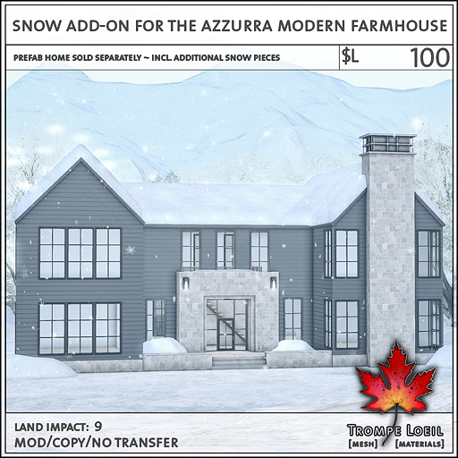 Trompe Loeil - Snow Add-On for the Azzurra Farmhouse [mesh]