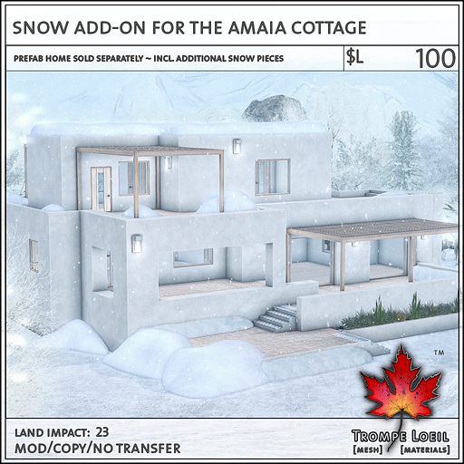 Trompe Loeil - Snow Add-On for the Amaia Cottage [mesh]