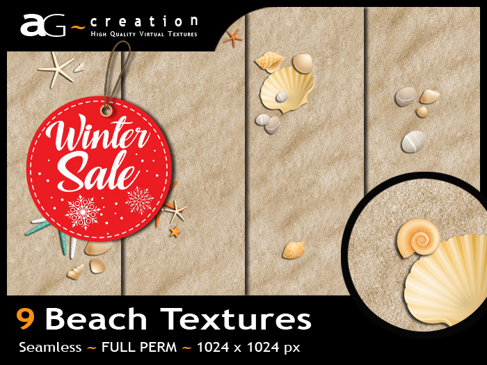 FULL PERM - 9 Beach Textures