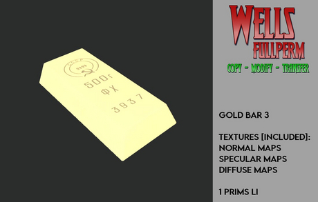 Second Life Marketplace - [WFP] - Gold Bar 3