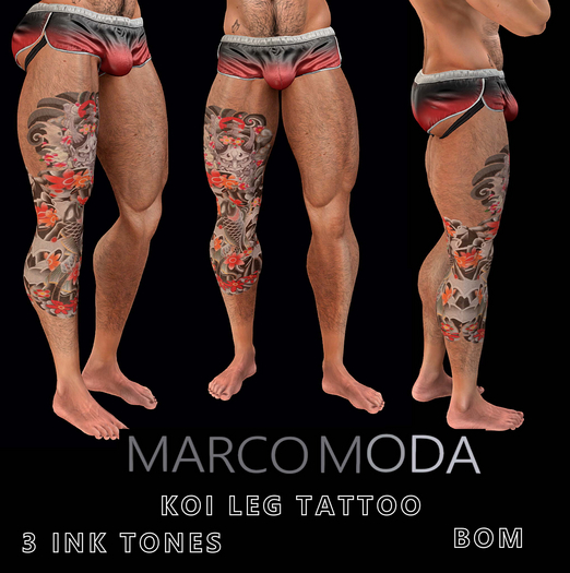 MM KOI LEG TATTOOS II