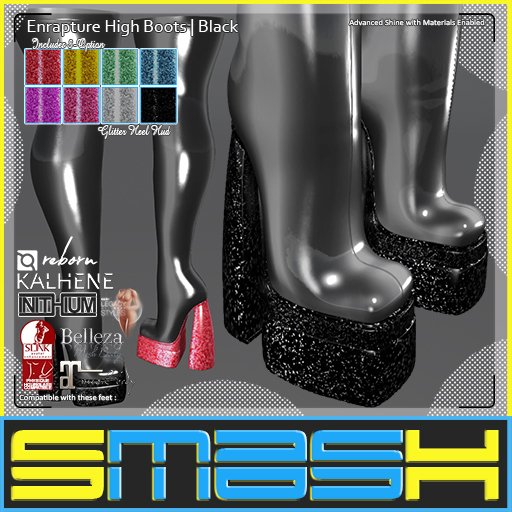 SMASH - Enrapture High Boots (Black)