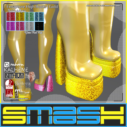 SMASH - Enrapture High Boots (Gold)