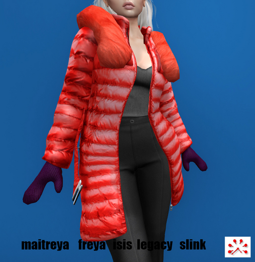 RED Padded Winter COAT 