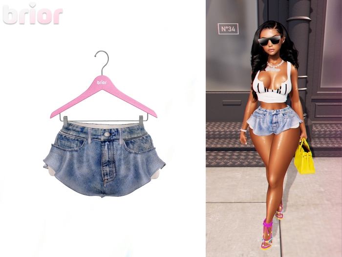 [Brior] Ashley Flared Shorts - (Washed)
