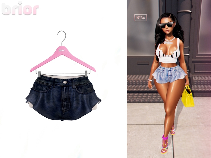 [Brior] Ashley Flared Shorts - (Dark)