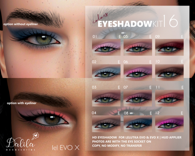Dalila Colors Eyeshadow kit 16 LeL EvoX