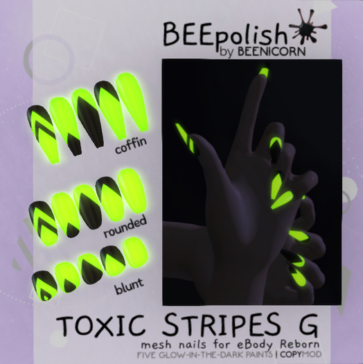  BEEpolish - Toxic Stripes G (Blunt) eBody [add]