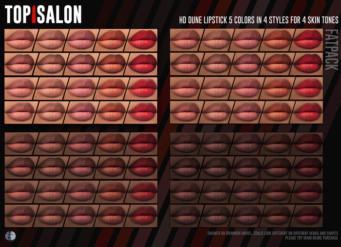 TOP1SALON - HD DUNE LIPSTICK (Genus) FATPACK