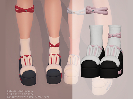 Pink wave point small rabbit ears home shoes floor shoes YV2179