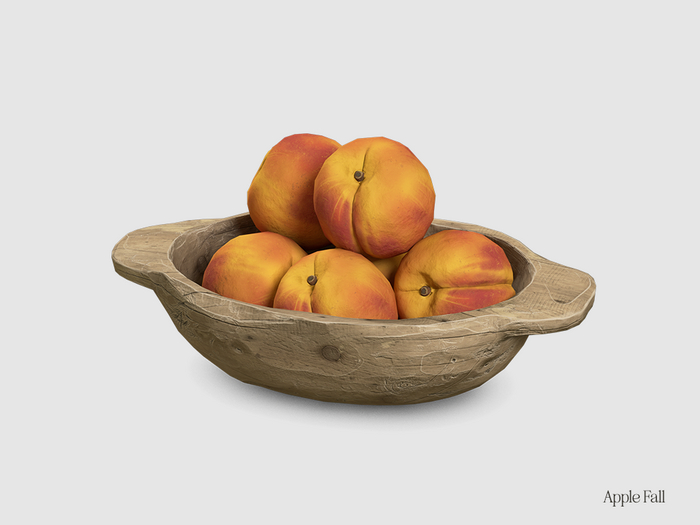 Apple Fall Peaches in Dough Bowl