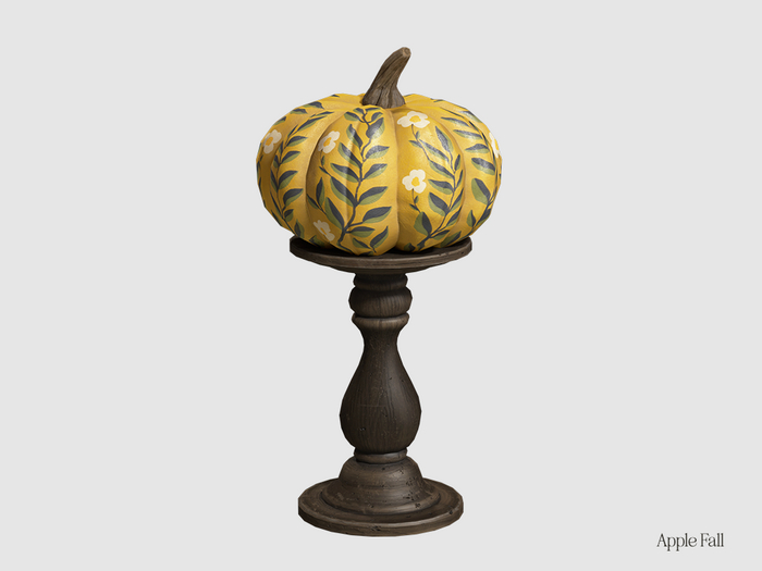 Apple Fall Floral Pumpkin