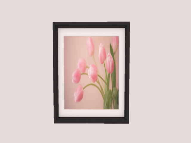 Frame tulips pink