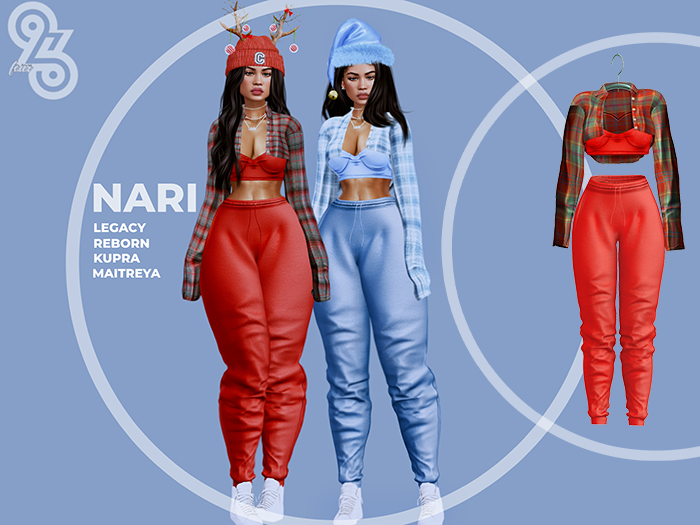 Four23 Nari Set Crimson