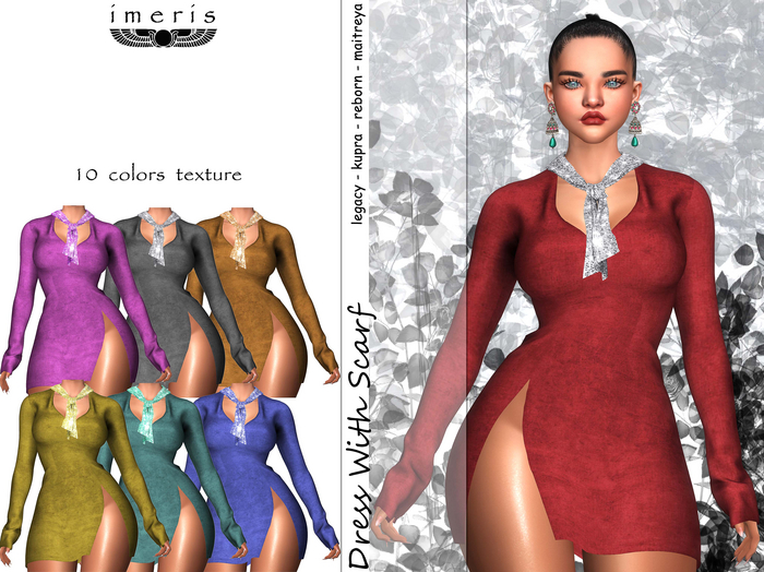 imeris / DRESS WITH SCARF -2