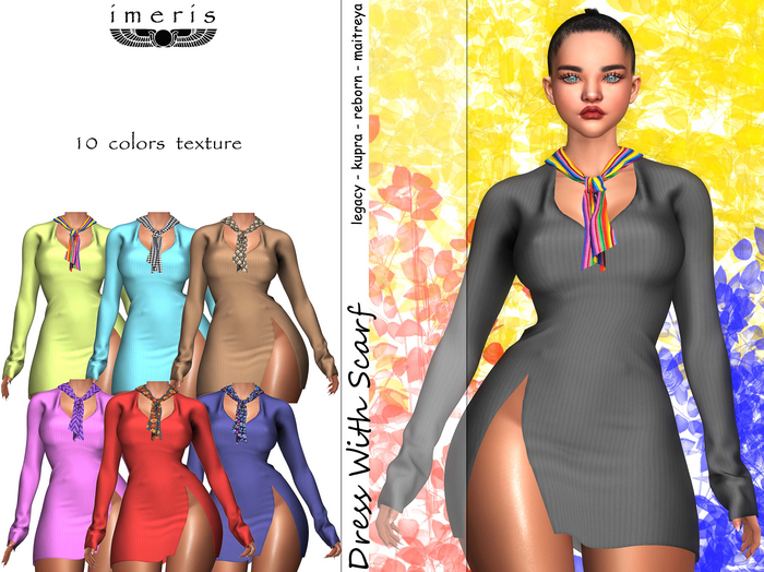 imeris / DRESS WITH SCARF -3