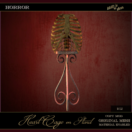 Lilith's Den - Heart Cage Stand *
