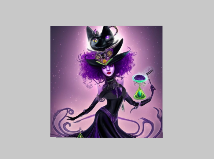 Dancing Fancy, Surreal fantasy Witch Wall Art