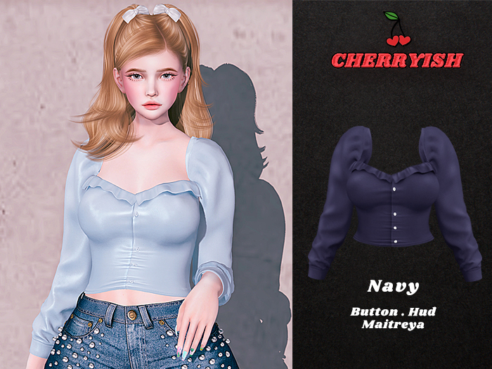 ::CHERRYISH:: Aileen Top - Navy
