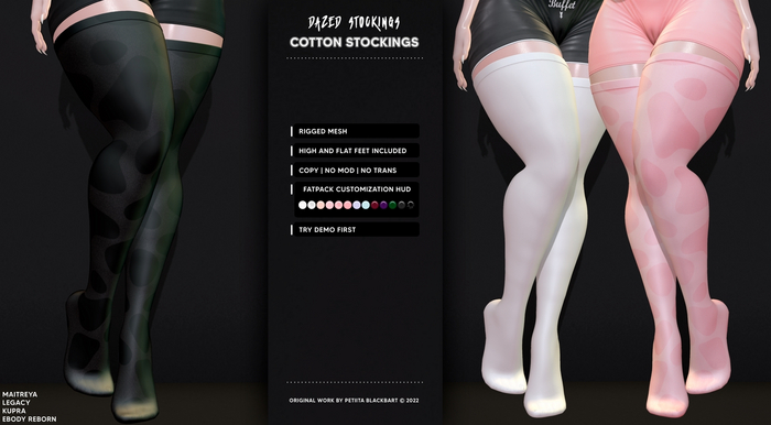 Dazed. Cotton Stockings Fatpack // 4 Sizes