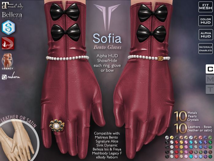 **RE** Sofia Gloves - Maitreya - SLink - Belleza - Legacy F - eBODY