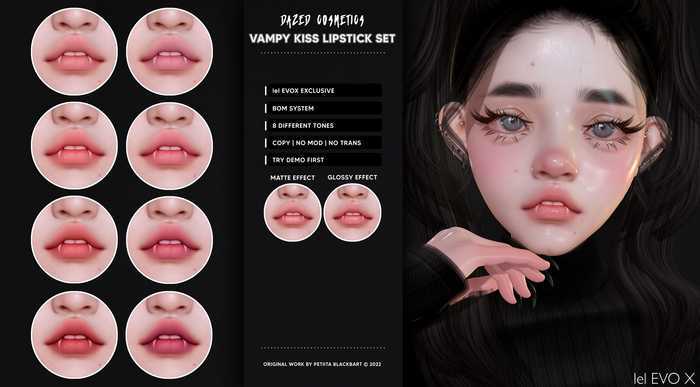 Dazed. Vampy Kiss Lipstick Set - lel EVOX