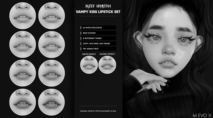 Dazed. Vampy Kiss Lipstick [lel EVOX] DEMO