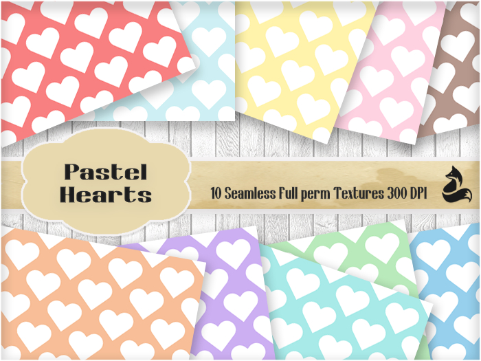 FF Pastel Hearts Seamless Textures