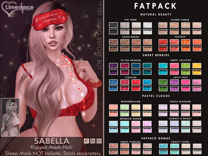 {Limerence} Sabella hair-Fatpack