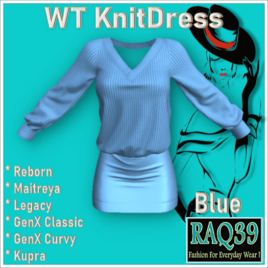 [R39] WT KnitDress-Blue