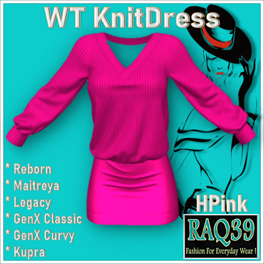 [R39] WT KnitDress-HPink