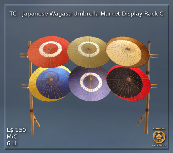 Japanese Wagasa Umbrella Market Display Rack C