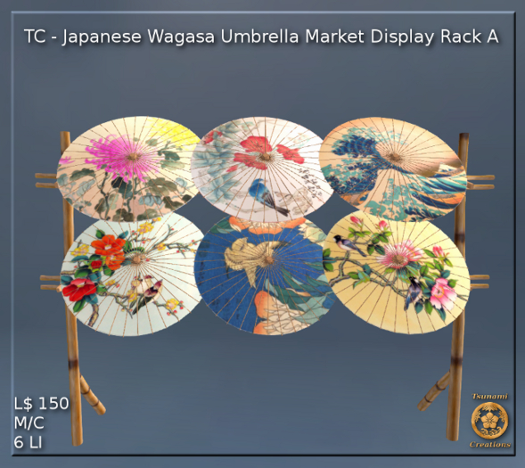Japanese Wagasa Umbrella Market Display Rack A