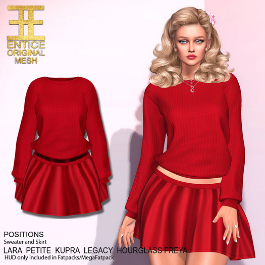Entice - Positions Outfit - Darks - Red