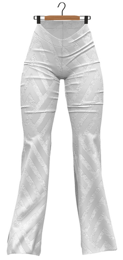 RIOT / Yelena Sequin Flares - White