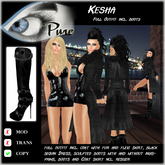 << PURE >> Kesha in Black (full outfit incl. boot) [inworld price 299L$]