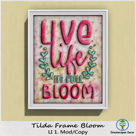 *Tilda* Frame Bloom - Dreamscapes Decor