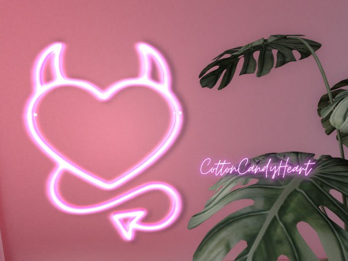 CottonCandyHeart ♥ Devil Neon Heart