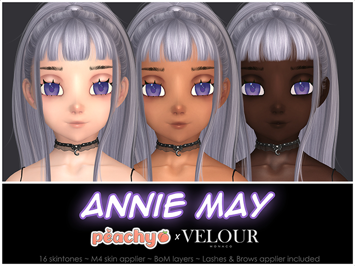 (( peachy )) - AnnieMay Skin - Ebony