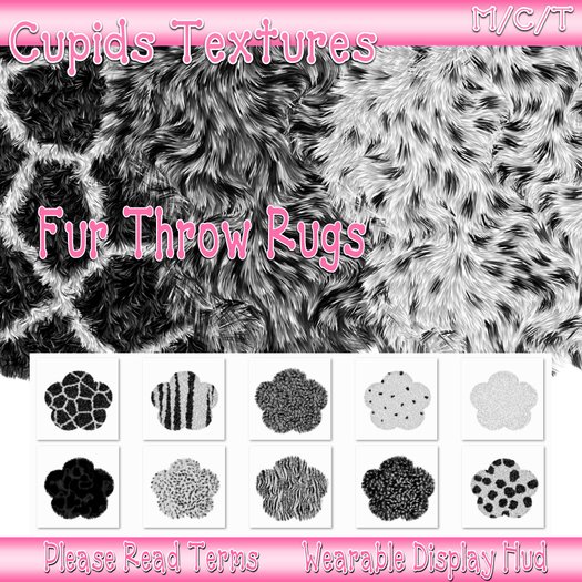 10 FUR THROW RUGS Textures