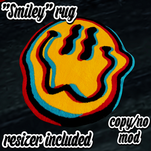 "smiley" rug