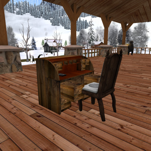 Roll Top Desk & Chair