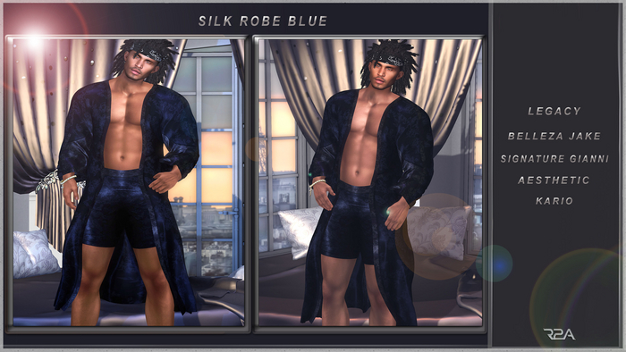 R2A-SILK ROBE BLUE