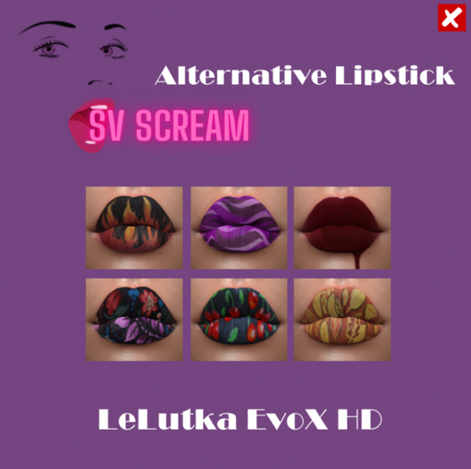 .:SV:. SCREAM Alternative Lipstick Lelutka EvoX HD