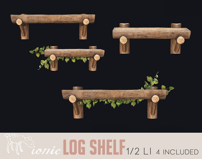 ionic : Log shelf  (Big / Small + w/o ivy)