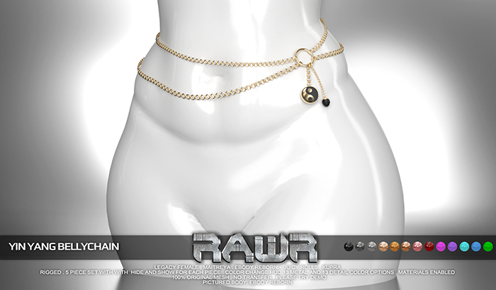 RAWR! Yin Yang Bellychains (add me)