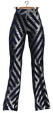 RIOT / Yelena Sequin Flares - Pattern - Prussian/ Silver