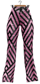 RIOT / Yelena Sequin Flares - Pattern - Pink/ Black
