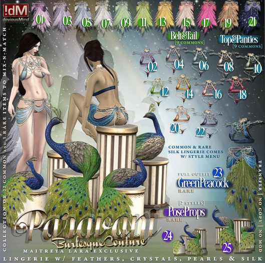 24 RARE !dM Paravani **PEACOCK PERCH** PoseProp (BOX)